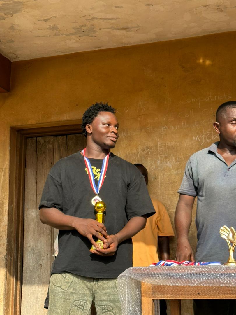 Football tournament trophy presentation